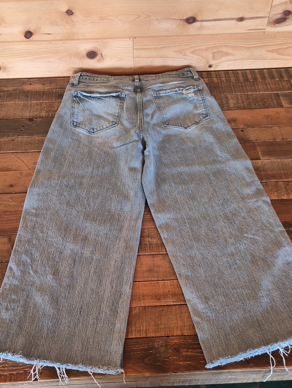 Vervet Cropped Light Wash Jean with Raw Hem - Picture 2 of 7